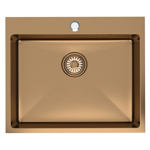 Мойка настол.монтаж 60х50 (3,0) вып 3 1/2  MIXLINE PRO 22см с сифоном (бронза)