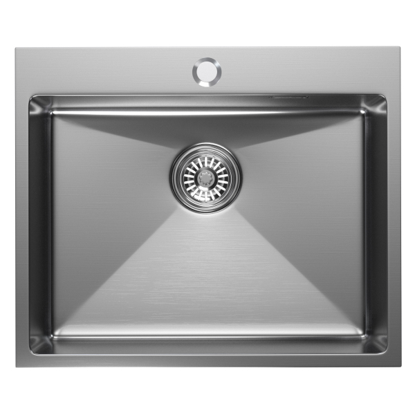 Мойка настол.монтаж 60х50 (3,0) вып 3 1/2  MIXLINE PRO 22см с сифоном (сатин)