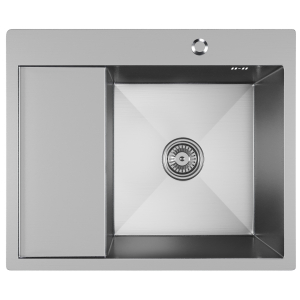 Мойка настол.монтаж 60х50 (3,0) прав. вып 3 1/2  MIXLINE PRO 20см с сифоном (сатин) Ника