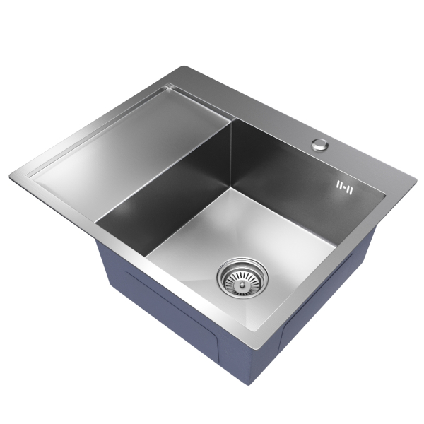 Мойка настол.монтаж 60х50 (3,0) прав. вып 3 1/2  MIXLINE PRO 20см с сифоном (сатин)