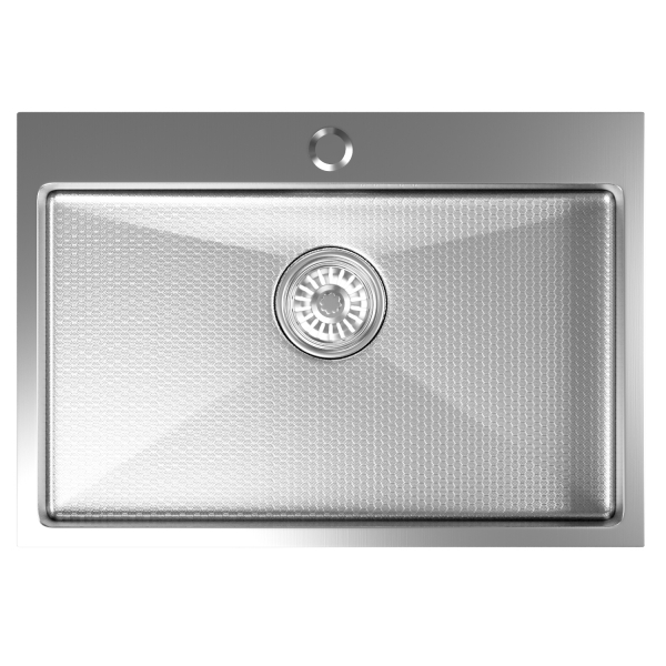 Мойка настол.монтаж 65х45 (3,0) вып 3 1/2  MIXLINE PRO 22см с сифоном (сатин НАНО)