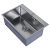 Мойка настол.монтаж 65х45 (3,0) вып 3 1/2  MIXLINE PRO 22см с сифоном (сатин) Ника