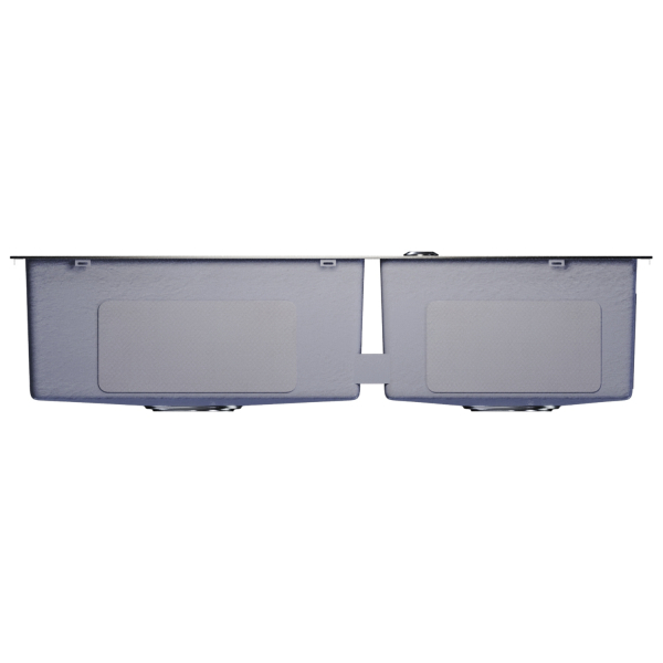 Мойка настол.монтаж 72х40 (3,0) 2-х ЧАШЕВАЯ вып 3 1/2  MIXLINE PRO 22см с сифоном (сатин)