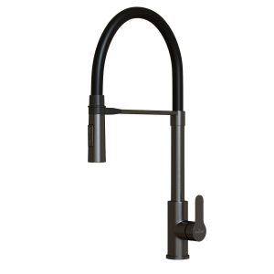 Смеситель для кухни 35k MIXLINE MLSS-0402BL черный гибкий излив магнит, п/гайку ЧЕРНЫЙ ГРАФИТ Ника